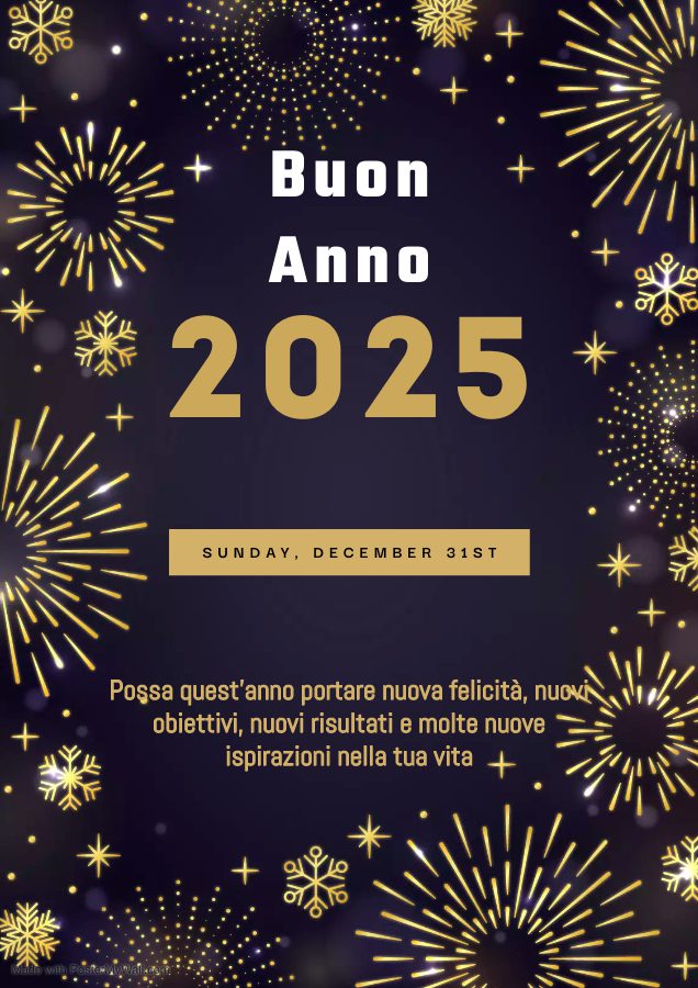 felice anno nuovo 2025 Immagini Happy New year In italian